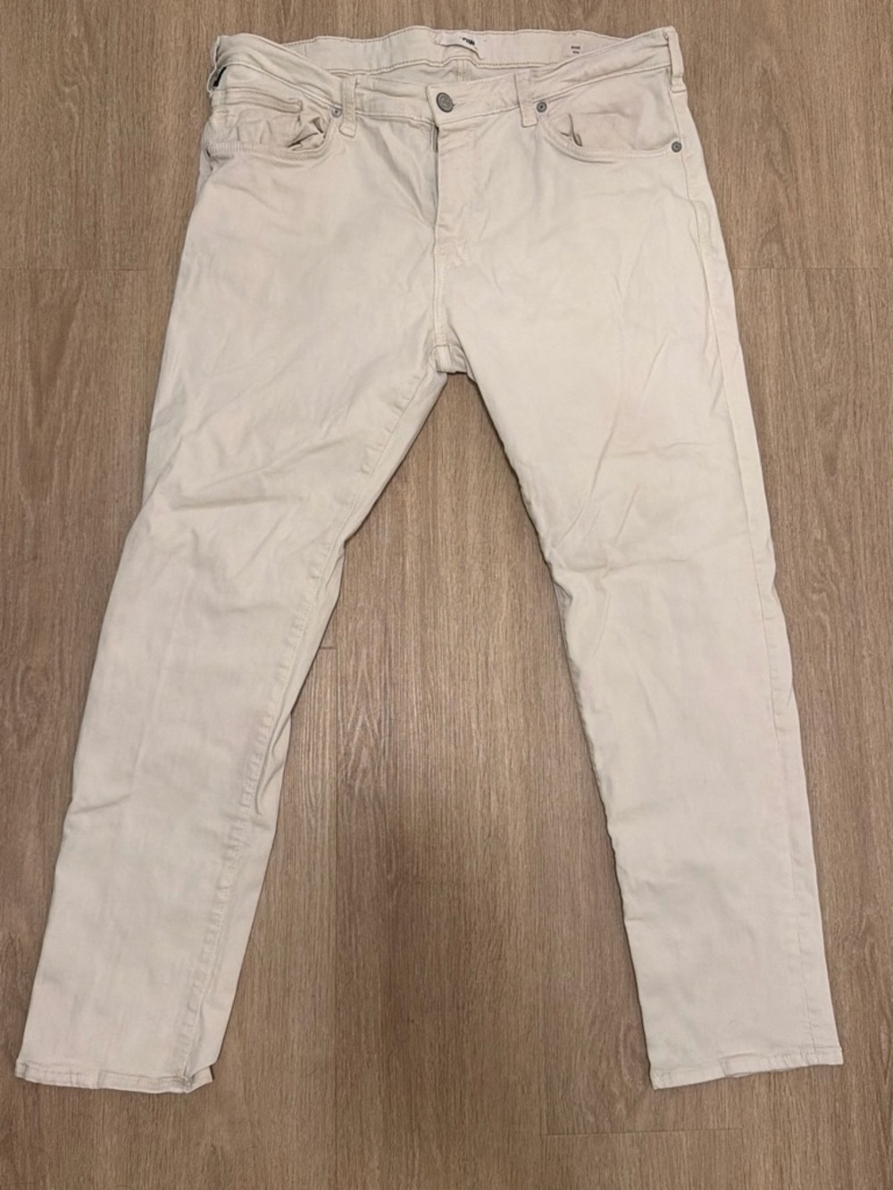 Men's Slim Fit Cream Jeans